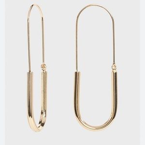 Banana Republic Gold Safety Pin Earrings